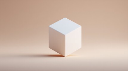 3d illustration of single minimalist object ideally centered against plain background with copy space