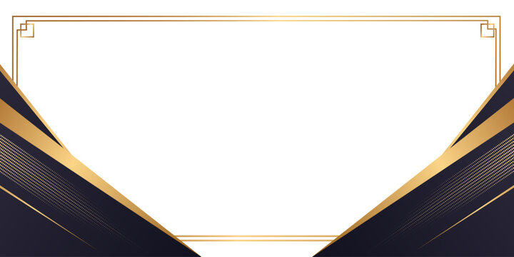 Black and gold certificate of appreciation border template with luxury badge and modern line and shapes. For award, business, and education needs. Diploma vector template