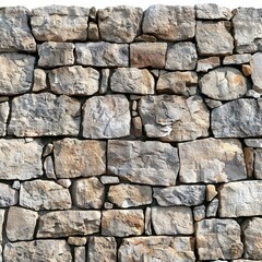 Fototapeta premium Sturdy stone wall providing a strong and rustic barrier, perfect for backgrounds and textures