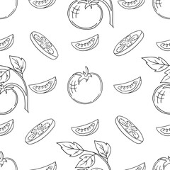 Pattern for textile or kitchen in hand draw style. Monochrome pattern