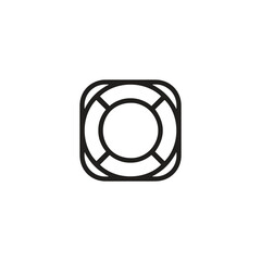 Lifebuoy icon vector. Linear style sign for mobile concept and web design. Lifebuoy symbol illustration. Pixel vector graphics - Vector.