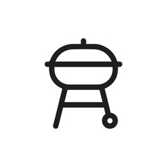 Barbecue icon vector. Linear style sign for mobile concept and web design. Barbecue symbol illustration. Pixel vector graphics - Vector.