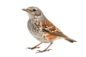 Detailed Portrait of a Spotted Bird . Transparent background PNG