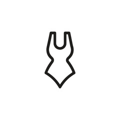 Swim Suit icon vector. Linear style sign for mobile concept and web design. Swim Suit  symbol illustration. Pixel vector graphics - Vector.	
