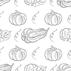 Pattern for textile or kitchen in hand draw style. Monochrome pattern