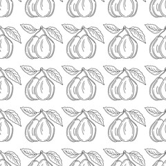 Pattern for textile or kitchen in hand draw style. Monochrome pattern