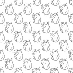 Pattern for textile or kitchen in hand draw style. Monochrome pattern