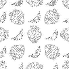 Pattern for textile or kitchen in hand draw style. Monochrome pattern