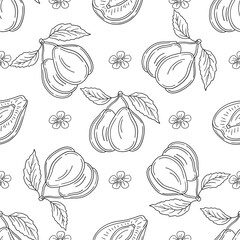 Pattern for textile or kitchen in hand draw style. Monochrome pattern