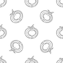 Pattern for textile or kitchen in hand draw style. Monochrome pattern