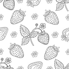 Pattern for textile or kitchen in hand draw style. Monochrome pattern