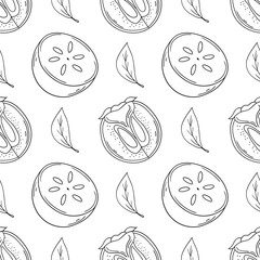 Pattern for textile or kitchen in hand draw style. Monochrome pattern