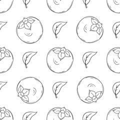 Pattern for textile or kitchen in hand draw style. Monochrome pattern