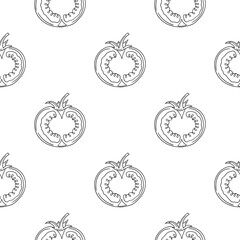 Pattern for textile or kitchen in hand draw style. Monochrome pattern