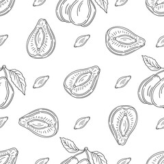 Pattern for textile or kitchen in hand draw style. Monochrome pattern