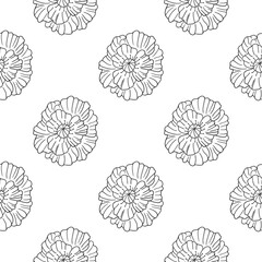 Pattern for textile or kitchen in hand draw style. Monochrome pattern