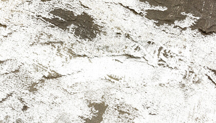 Damaged Dirty Concrete Grunge Texture Overlay with Grainy Surface on Transparent Background. Ideal for Creative Project or Design.