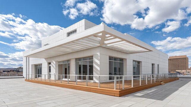 Cutting-edge industrial facility with clear-span steel portal frames and composite deck slabs, showcasing exposed I-beam connections and welded gusset plates for maximum structural strength