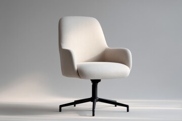 Obraz premium lone office chair in empty room with soft natural light