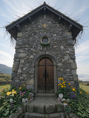 Fototapeta premium chapelle du berger en nouvelle zelande