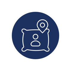 Overnight Stay Icon Vector Stock Illustration