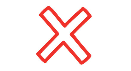Fototapeta premium Red X Symbol