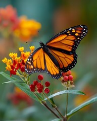 Obraz premium The Essential Role of Monarch Butterflies in Biodiversity Conservation and Ecosystem Health for Our Planet's Future