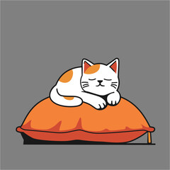 cute cat sleeping.eps