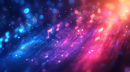 Obraz premium Abstract musical notes background