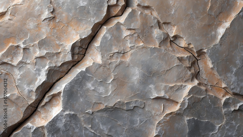 Poster close-up of textured rock face with rough surface and natural patterns. The texture is detailed and provides a sense of roughness.