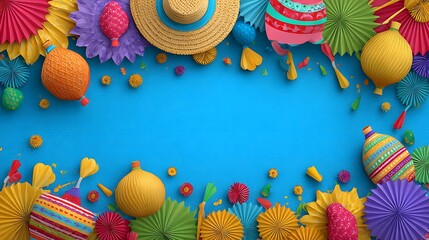 Festa junina background, brazilian party and latin american festival