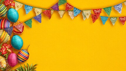 Festa junina background, brazilian party and latin american festival