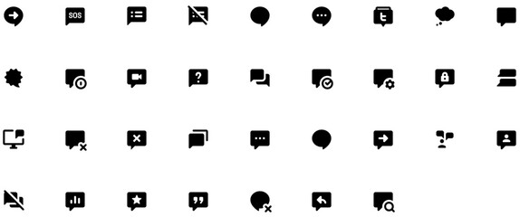 Set of Chat Bubbles icons