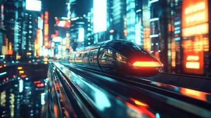 Obraz premium Abstract cityscape with lights and motion