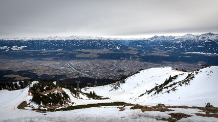 Top of Innsbruck in Austria on february 12th 2025