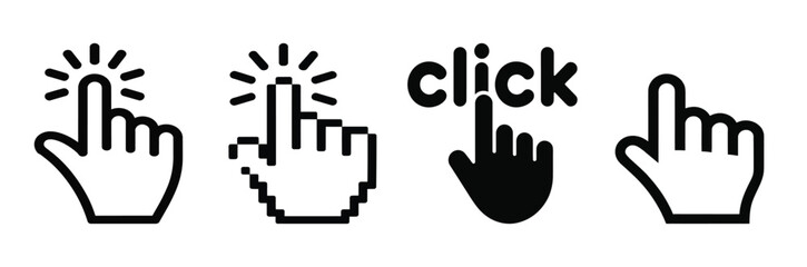 Obraz premium Hand click Vector icon 