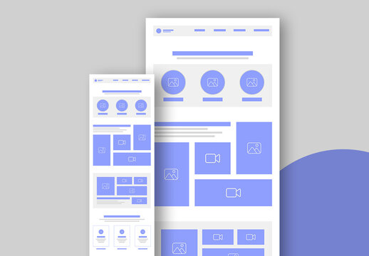 Modern Wireframe Template Layout