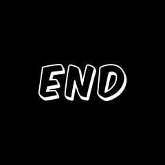 Vector text illustration for End.