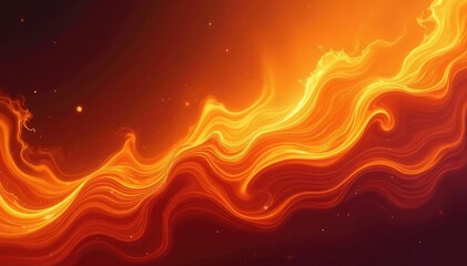 Abstract fiery orange and yellow swirls, glowing heat texture background , glow, light, heat
