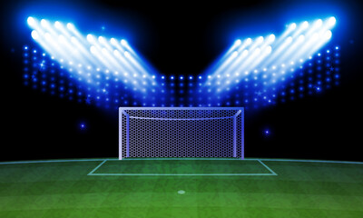 Football Bright stadium arena lights vector design.