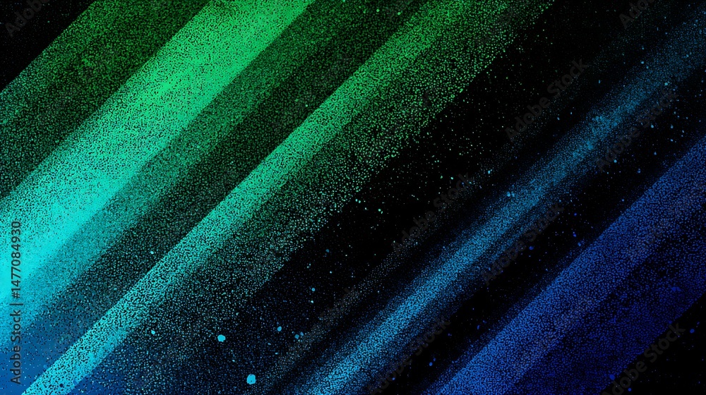 Leinwandbilder For a webpage header or wide banner, a dark green, blue gradient background set against a black backdrop adds depth, incorporating a grainy texture and noise effect enhances its visual appeal