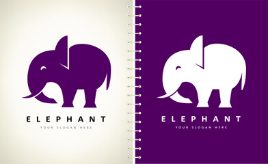 Elephant logo vector. Animal design.