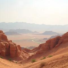 Saudi Arabia, Tabuk, Al-Disah. Desert Prince Mohammed bin Salman Natural Reserve.