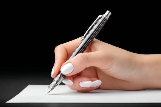 A person writing a cover letter by hand late at night