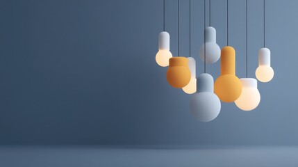 abstract representation of innovation and creativity in startup setting keeping it clean and minimalistic