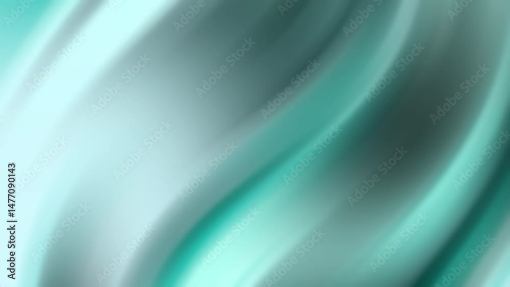Poster Soft teal abstract background with smooth, flowing gradients and gentle curves, creating a calming and modern visual effect.