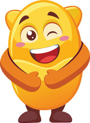 cartoon hug emoji