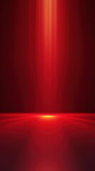 Abstract red background with light streaks shining down from above studio shot for modern design template