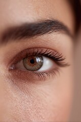 Obraz premium elegant close-up of model eye showcasing flawless eyeliner and mascara
