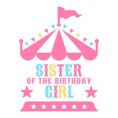 Sister of the Birthday Girl celebration design